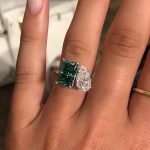 S925 Unique Two Stones Design Radiant & Pear Cut Engagement Ring In Sterling Silver - Image 2