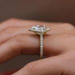 S925 3.0 Carat Stunning Halo Pear Cut Elegant Engagement Ring In Sterling Silver - Image 2