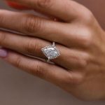 S925 3.0 Carat Stunning Halo Pear Cut Elegant Engagement Ring In Sterling Silver - Image 3