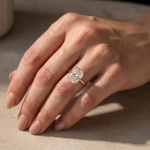 S925 8.0Ct Cushion Cut Hidden Halo Engagement Ring for Women in Sterling Silver - Image 2