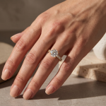 S925 Maxine Moissanite 2.0 Ct~4.0 Ct Round Cut Engagement Ring In Sterling Silver - Image 6