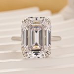 S925 Luxurious 11.5 Carat Big Emerald Cut Engagement Ring In Sterling Silver - Image 3