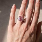 S925 Gorgeous Emerald Cut Morganite Pink Three Stone Engagement Ring In Sterling Silver - Image 2