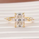 S925 Sparkle 3.5 Ct Radiant Cut Engagement Ring For Women in Sterling Silver - Image 17