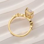 S925 Maxine Moissanite 3.5 Carat Radiant Cut Engagement Ring In Sterling Silver - Image 12