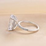 S925 Classic 7.0CT Big Radiant Cut Simulated Diamond Engagement Ring For Women - Image 4