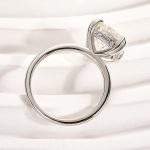 S925 Maxine Moissanite 4.5 Carat Cushion Cut Engagement Ring In Sterling Silver - Image 6