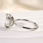 S925 Maxine Moissanite 4.5 Carat Cushion Cut Engagement Ring In Sterling Silver - Image 7