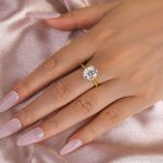 S925 Maxine Moissanite 4.5 Carat Cushion Cut Engagement Ring In Sterling Silver - Image 9