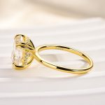 S925 Maxine Moissanite 4.5 Carat Cushion Cut Engagement Ring In Sterling Silver - Image 13