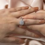 S925 Maxine Noble Halo Princess Cut Engagement Ring - Image 2