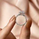 S925 Maxine Noble Halo Princess Cut Engagement Ring - Image 5