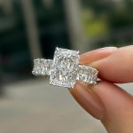 S925 Gorgeous Radiant Cut Engagement Ring For Women In Sterling Silver - Image 2