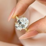 S925 8.0Ct Oval Cut Simulated Diamond Engagement Ring - Image 6