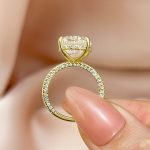 S925 8.0Ct Oval Cut Simulated Diamond Engagement Ring - Image 9