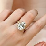S925 8.0Ct Oval Cut Simulated Diamond Engagement Ring - Image 7