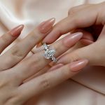 S925 Maxine Luxurious 3Ct Pear Cut Engagement Ring In Sterling Silver - Image 2