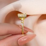 S925 Sparkle 3.5 Ct Radiant Cut Engagement Ring For Women in Sterling Silver - Image 7