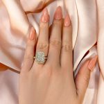 S925 Maxine Noble Halo Radiant Cut Engagement Ring - Image 9