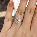 S925 Unique Design Halo Oval Cut Sona Simulated Diamond Engagement Ring In Sterling Silver - Image 8