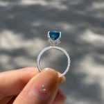 S925 Montana Blue Yoga Sapphire Cushion Cut Exclusive Engagement Ring - Image 4