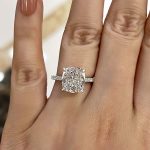 S925 Exclusive Cushion Cut Women's Engagement Ring In Sterling Silver - Image 2