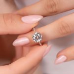S925 Luxurious Round Cut 4 Prong Solitaire Engagement Ring For Women In Sterling Silver - Image 6