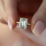 S925  Emerald Cut 3.5 Carat Solitaire Engagement Ring For Her