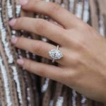 S925 Unique Design Halo Oval Cut Sona Simulated Diamond Engagement Ring In Sterling Silver - Image 3