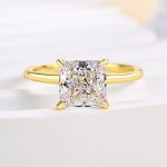 S925 Classic Square Princess Cut Engagement Ring for Women In Sterling Silver - Image 11