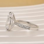 S925 Elegant 5.0Ct Pear Cut Engagement Ring For Women In Sterling Silver - Image 4