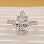 S925 Elegant 5.0Ct Pear Cut Engagement Ring For Women In Sterling Silver - Image 3