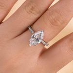 S925 4.0Ct Marquise Cut Half Eternity Engagement Ring In Sterling Silver