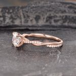 S925 Twist 1.25 Carat/2.0 Carat Round Cut Promise Ring For Her In Sterling Silver - Image 12