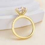 S925 Classic 6 Prong 3.0Ct/4.0Ct Round Cut Simulated Diamonds Engagement Ring Iin Sterling Silver - Image 16