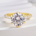 S925 Classic 6 Prong 3.0Ct/4.0Ct Round Cut Simulated Diamonds Engagement Ring Iin Sterling Silver - Image 14