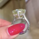 S925 Yellow Sapphire 6.0 Carat Cushion Cut Elegant Engagement Ring - Image 2